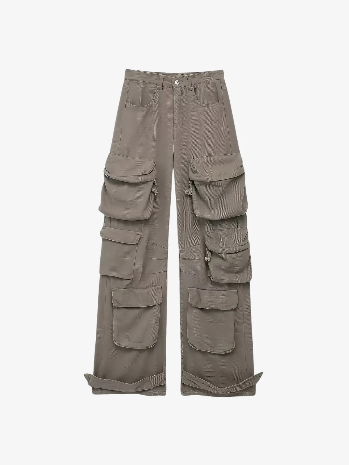 LEISURE MULTI-POCKET HIGH WAIST JEANS