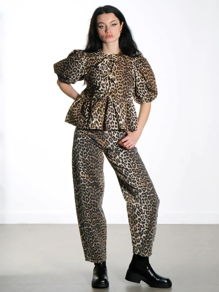 Leopard Denim Stary Jeans