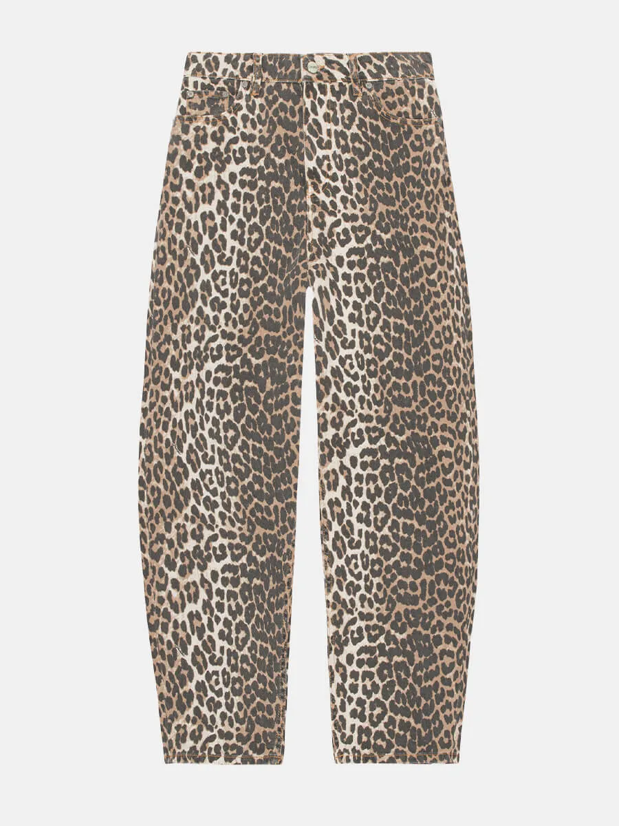 Leopard Denim Stary Jeans