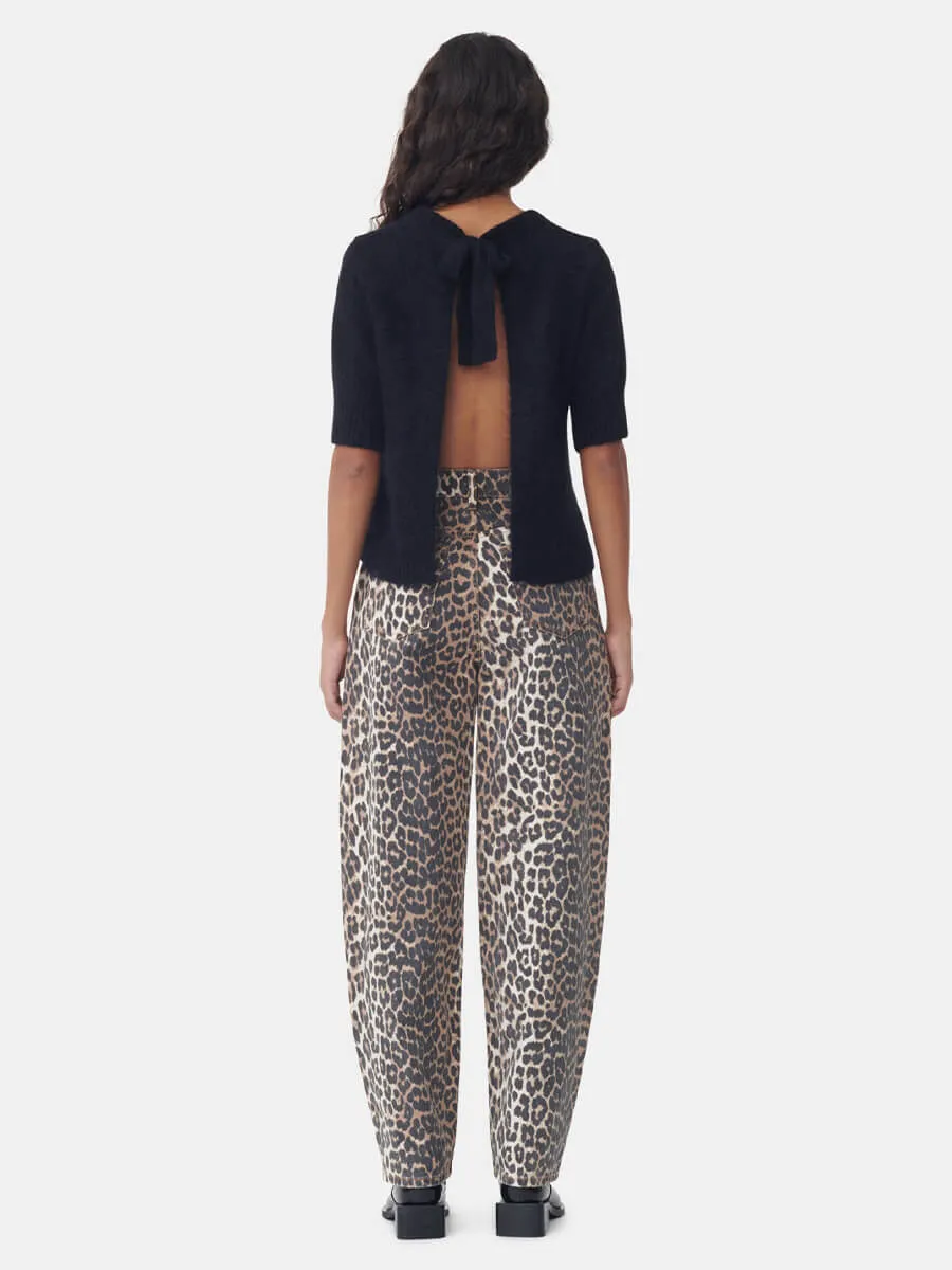 Leopard Denim Stary Jeans