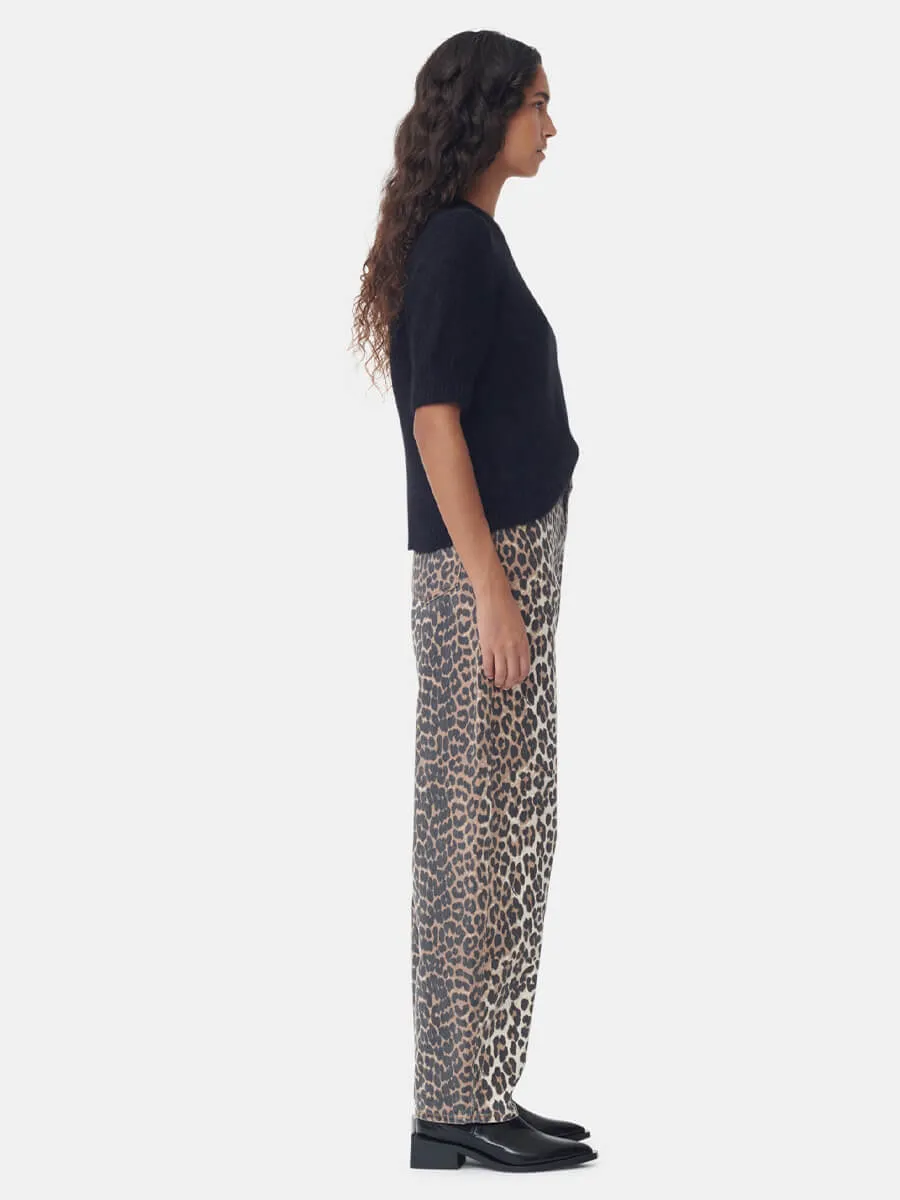 Leopard Denim Stary Jeans
