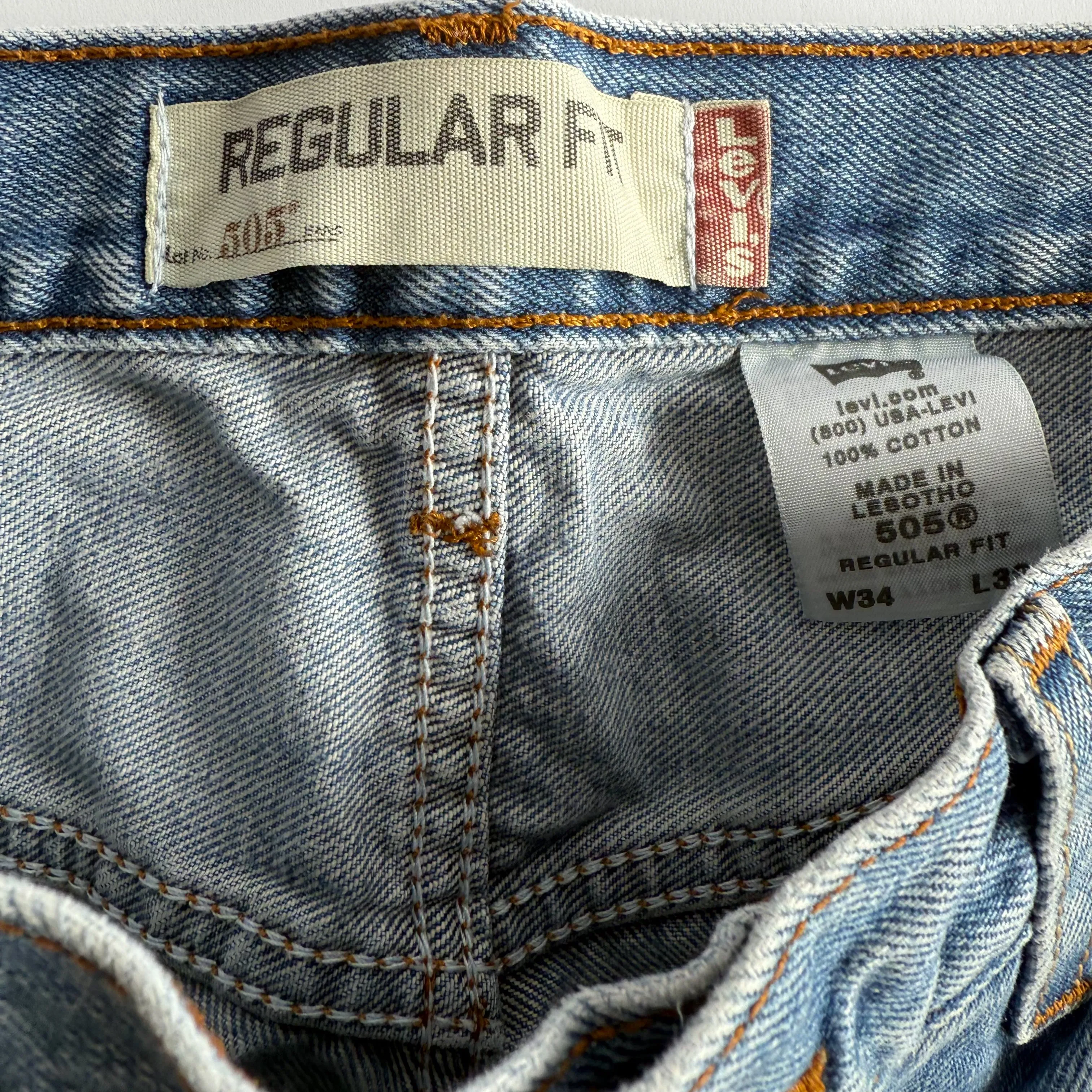 Levis 505 Straight Leg Jeans - 34”