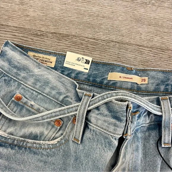 Levi's Premium XL Straight Pants - &quot;Karma's Coming&quot; Blue