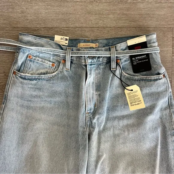 Levi's Premium XL Straight Pants - &quot;Karma's Coming&quot; Blue