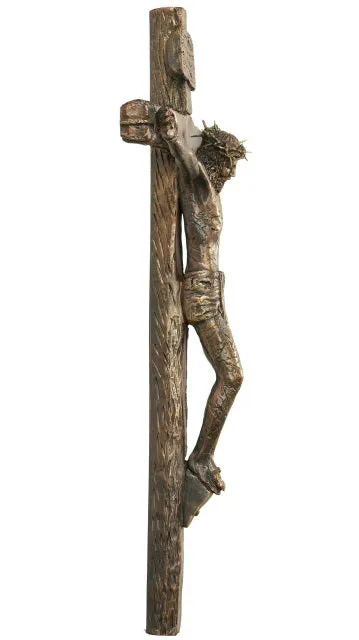 Life Like Bronze Crucifix 10"