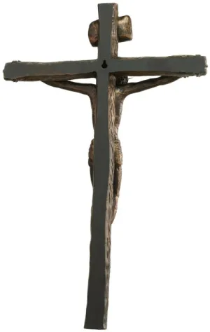 Life Like Bronze Crucifix 10"