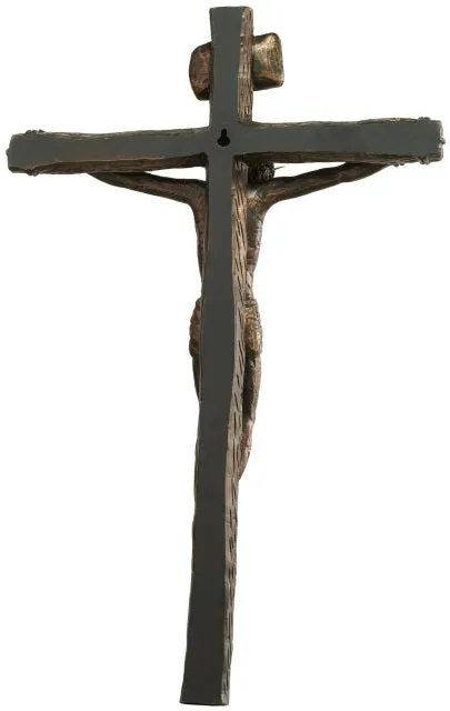 Life Like Bronze Crucifix 10"