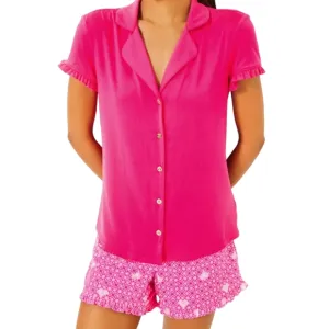 Lilly Pulitzer Augustina PJ Short in Flattering Hearts NWT Size XL