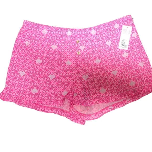Lilly Pulitzer Augustina PJ Short in Flattering Hearts NWT Size XL