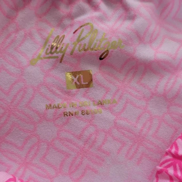 Lilly Pulitzer Augustina PJ Short in Flattering Hearts NWT Size XL