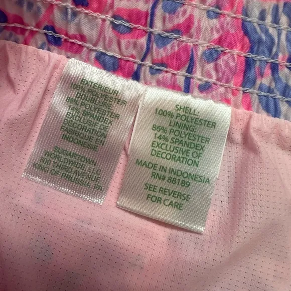 Lilly Pulitzer Luxletic Ocean Trail Short Pink Seashell Beach Size Small New