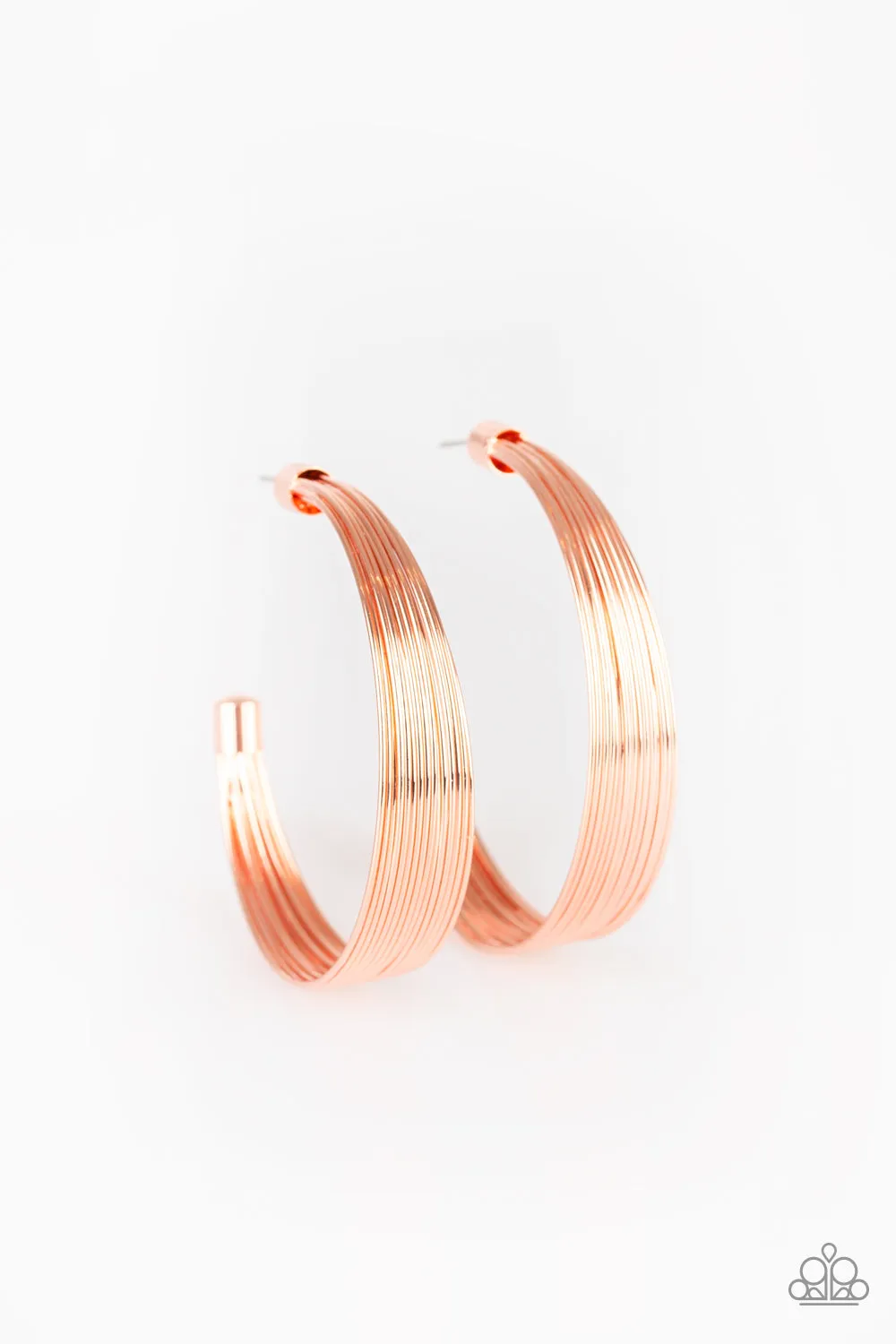 Live Wire Copper Hoop Earring