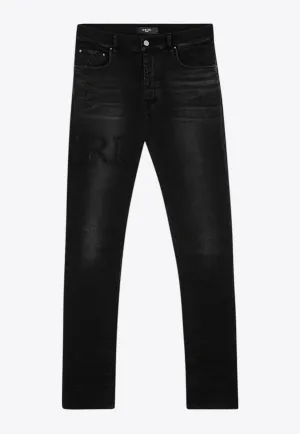 Logo Embroidered Vintage Skinny Jeans