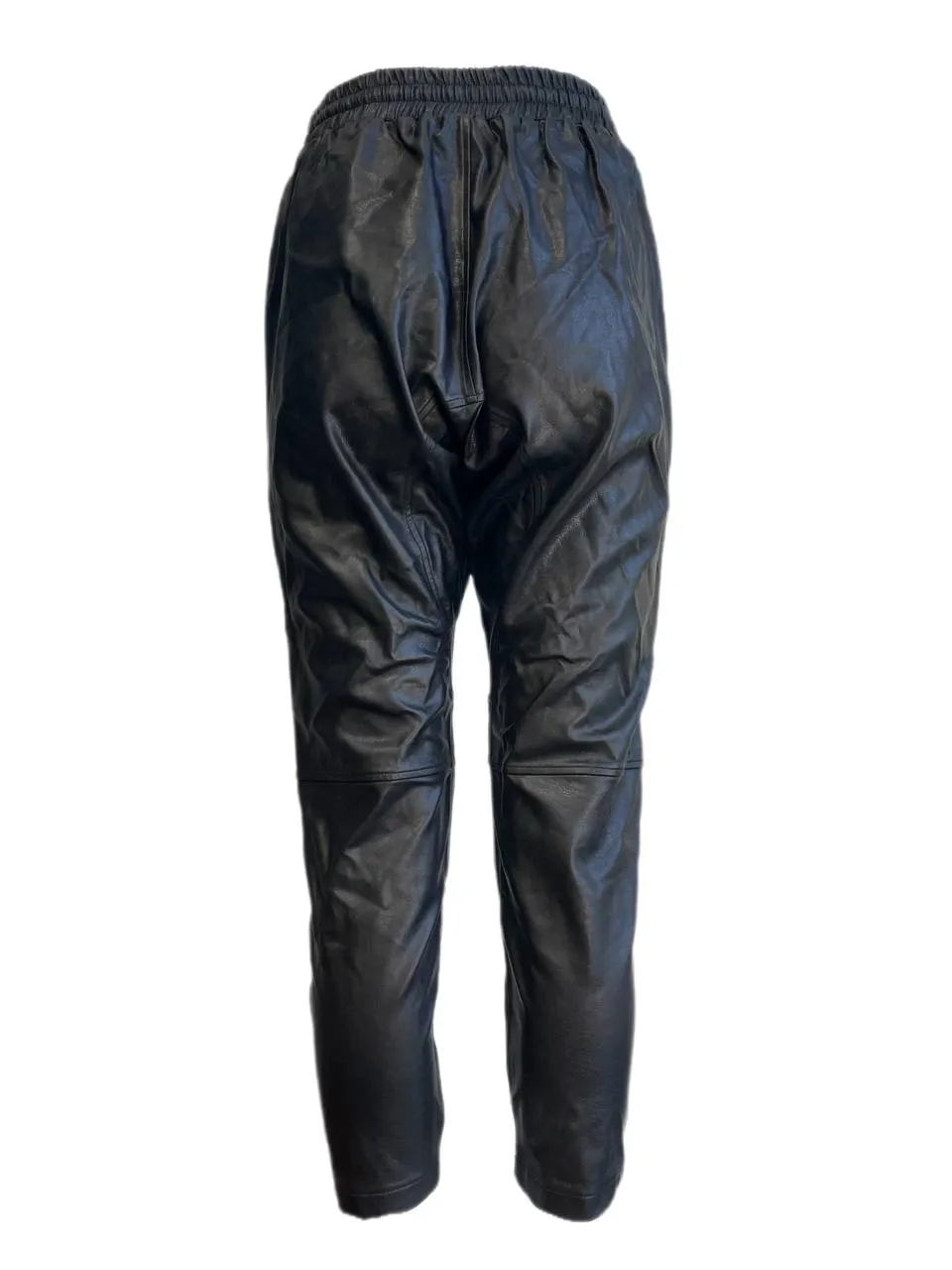 LOST IN LUNAR Women's Black Becca Drop Crotch Faux Leather Pants Size US 4 NWT