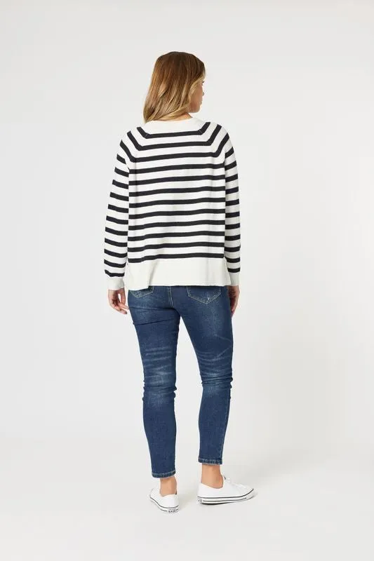 Love Me Knit - Navy   White