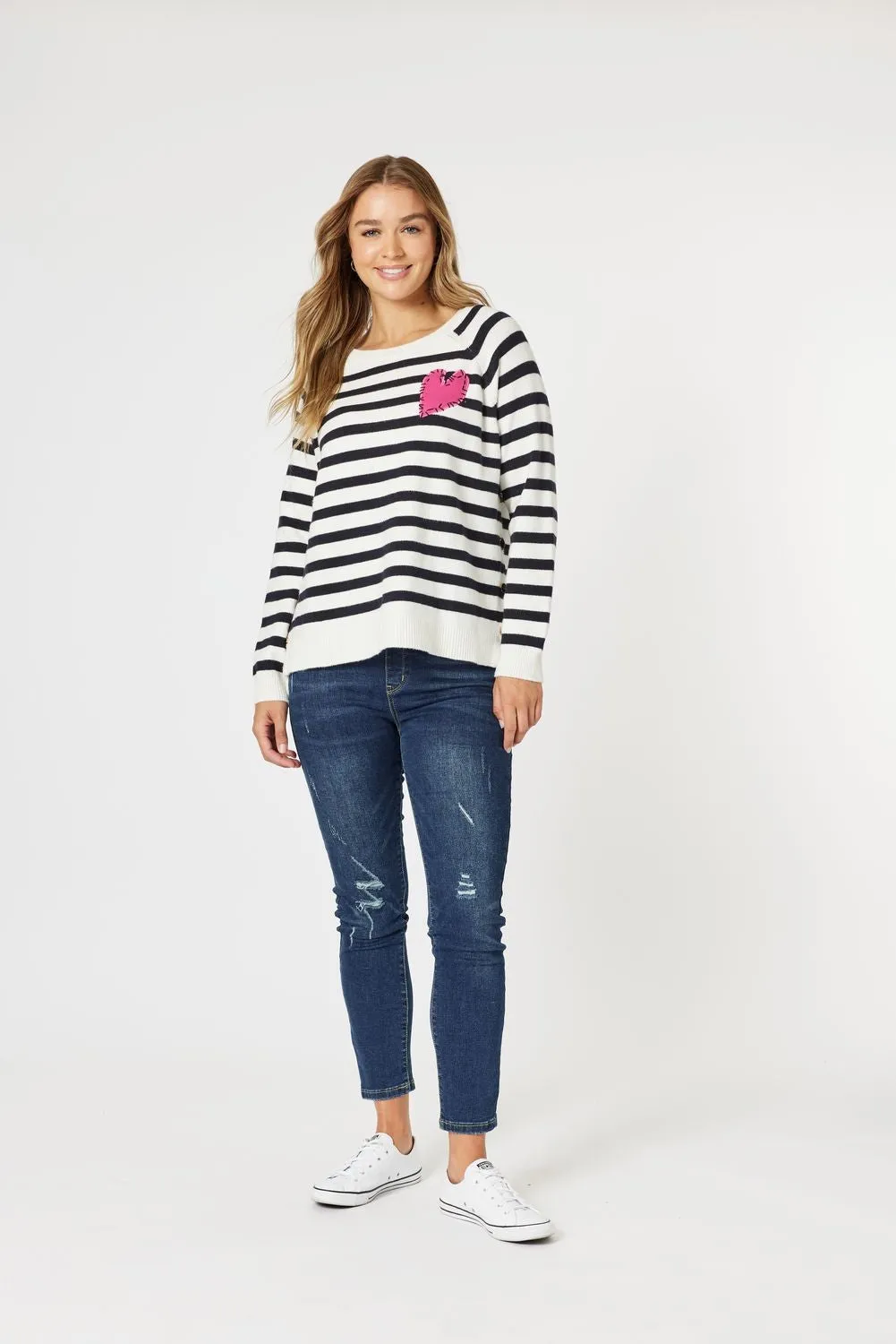 Love Me Knit - Navy   White