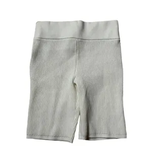Lululemon Ribbed Knit High Rise Shorts 8&quot; Lemon Sorbet Size 6