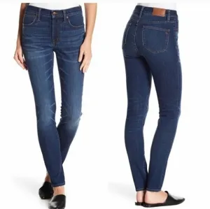 Madewell 9” High Rise Skinny Jeans Medium Blue Wash Denim Jeans