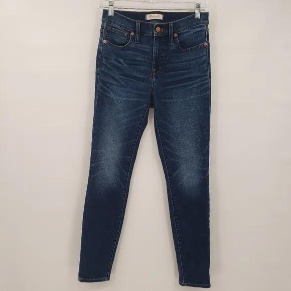 Madewell 9” High Rise Skinny Jeans Medium Blue Wash Denim Jeans
