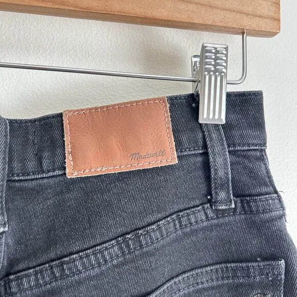 Madewell Classic Straight Denim High Rise Dark Wash Jeans Black 25