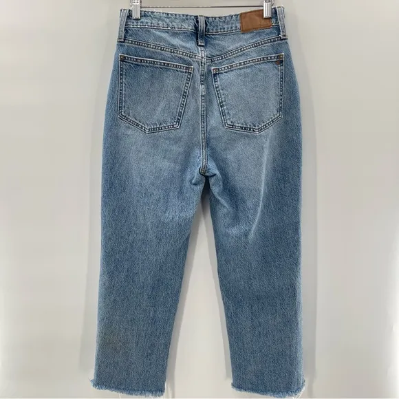 Madewell Curvy Perfect Vintage Straight Jeans 100% Cotton Light Wash Size 27