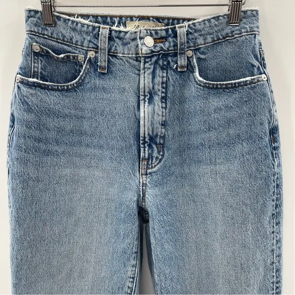 Madewell Curvy Perfect Vintage Straight Jeans 100% Cotton Light Wash Size 27