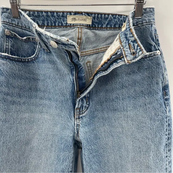 Madewell Curvy Perfect Vintage Straight Jeans 100% Cotton Light Wash Size 27