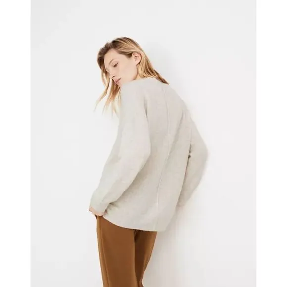 MADEWELL Green Coziest Yarn Oversized Smithe Pullover Sweater sz S Women's