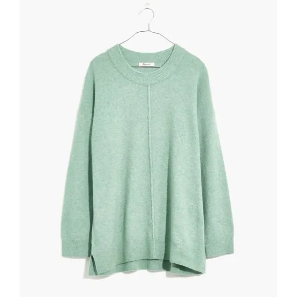 MADEWELL Green Coziest Yarn Oversized Smithe Pullover Sweater sz S Women's