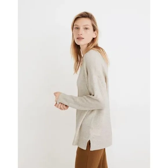 MADEWELL Green Coziest Yarn Oversized Smithe Pullover Sweater sz S Women's