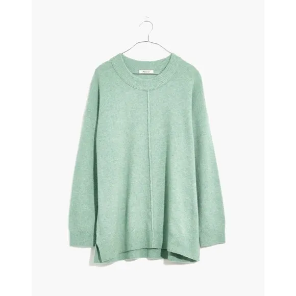 MADEWELL Green Coziest Yarn Oversized Smithe Pullover Sweater sz S Women's