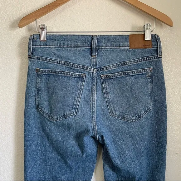 Madewell Mid Rise Perfect Vintage Jeans Ripped Distressed Blue Denim ND511 27