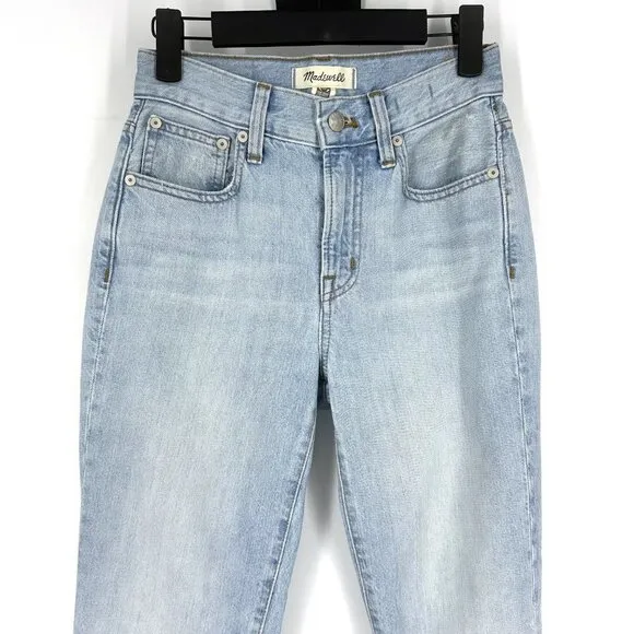 Madewell Perfect Vintage High Rise Tapered Jeans Fitzgerald Light Wash 23P