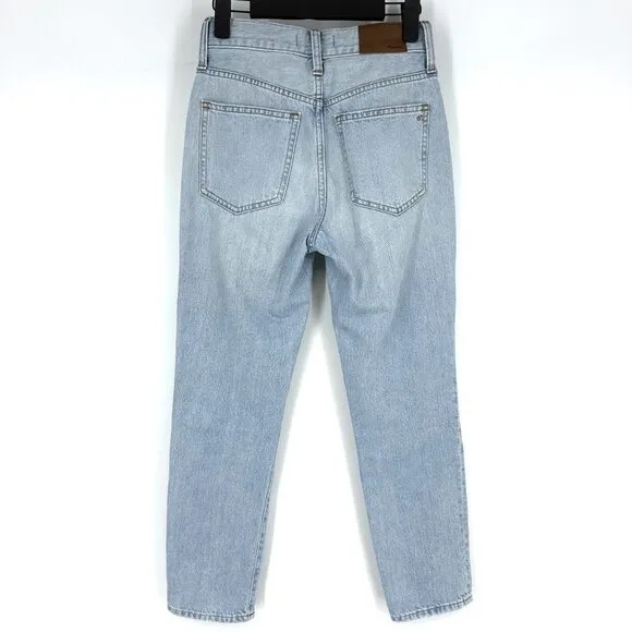 Madewell Perfect Vintage High Rise Tapered Jeans Fitzgerald Light Wash 23P