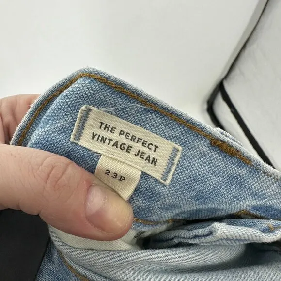 Madewell Perfect Vintage High Rise Tapered Jeans Fitzgerald Light Wash 23P