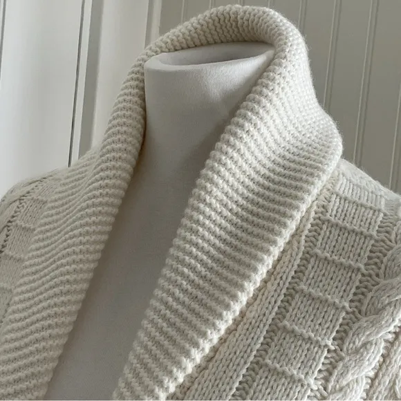 Madewell Shawl Collar Cableknit Zip Cardigan