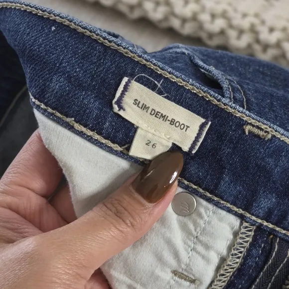 Madewell Slim Demi-Boot High Rise Jeans, Size 26
