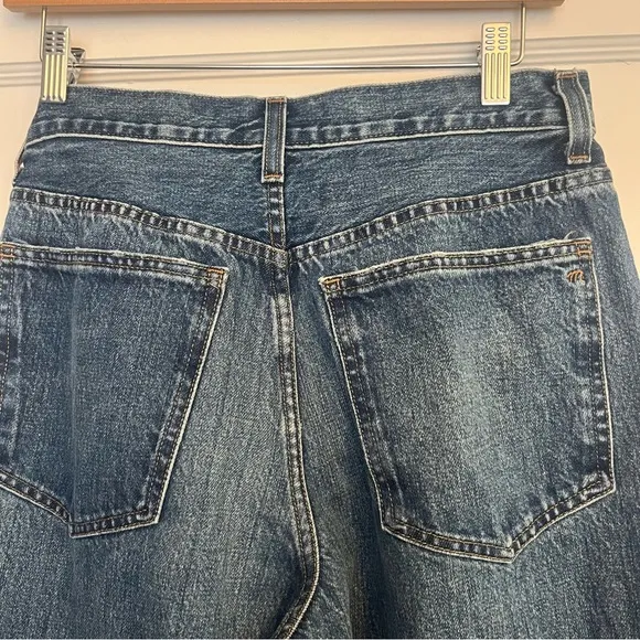 Madewell Super Wide Leg Jeans Halleran Wash Size 28