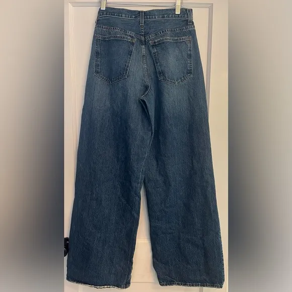 Madewell Super Wide Leg Jeans Halleran Wash Size 28