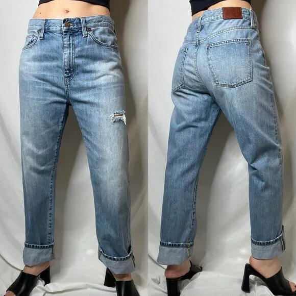 Madewell the oversized boy jean low slung dad jeans baggy straight leg 29