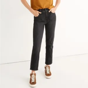 Madewell The Perfect Vintage Crop Jean in Sumner Wash Black High Rise Size 26