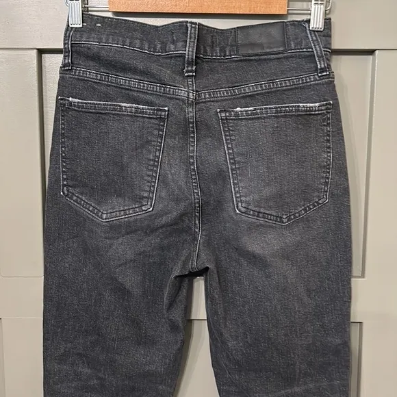 Madewell The Perfect Vintage Crop Jean in Sumner Wash Black High Rise Size 26