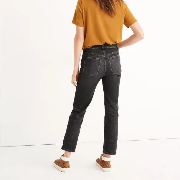 Madewell The Perfect Vintage Crop Jean in Sumner Wash Black High Rise Size 26