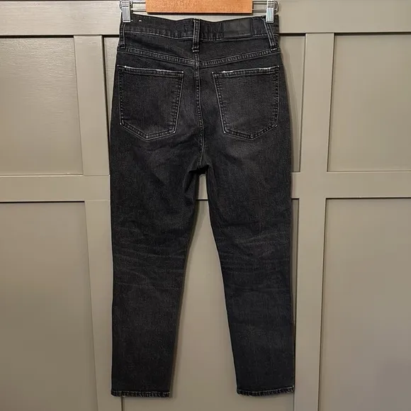 Madewell The Perfect Vintage Crop Jean in Sumner Wash Black High Rise Size 26
