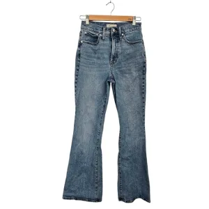 MADEWELL The Perfect Vintage Flare Jean in Kilmer Wash Blue Size 25