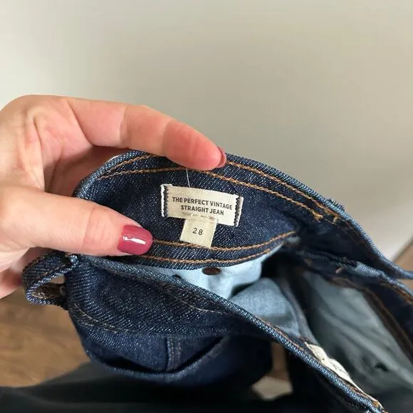 Madewell The Perfect Vintage Straight Jeans Bluein Stnahill Wash 28