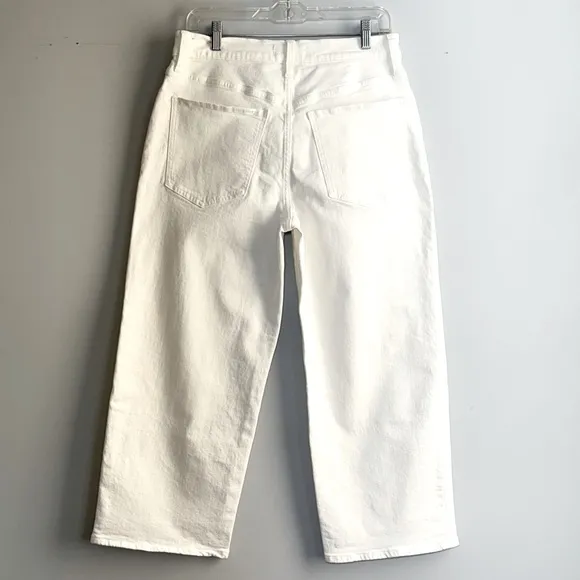 Madewell The Petite Perfect Vintage Wide Leg Crop Jean Tile White 30 P High Rise