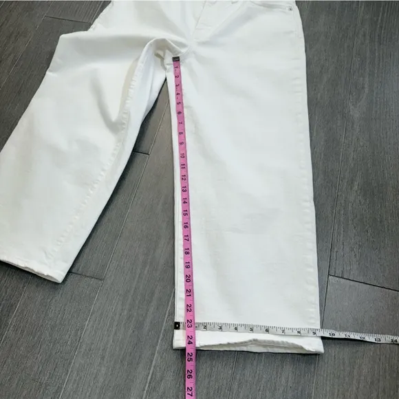 Madewell The Petite Perfect Vintage Wide Leg Crop Jean Tile White 30 P High Rise
