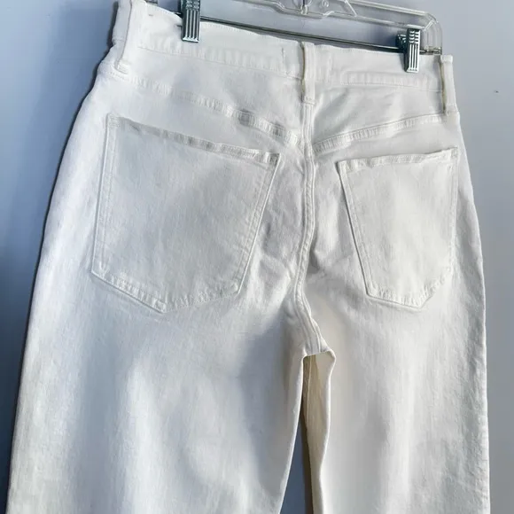 Madewell The Petite Perfect Vintage Wide Leg Crop Jean Tile White 30 P High Rise