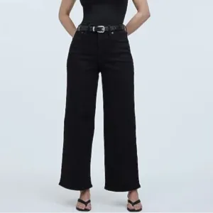 Madewell The Tall Curvy Perfect Vintage Wide-Leg Jean Black 24T NWT